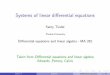 Systems of linear differential equations