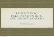 PROJECT INFO, PRESENTATION INFO, AND IMPACT ANALYSIS