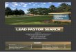 LEAD PASTOR SEARCH - Calvary Evangelical Free Church