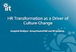 HR Transformation as a Driver of Culture Change
