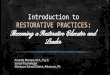 Introduction to RESTORATIVE PRACTICES: 1 Becoming a 
