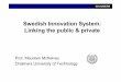 Swedish Innovation System: Linking the public & private