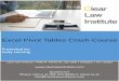 Excel Pivot Tables Crash Course - Clear Law Institute