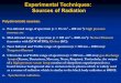 Experimental Techniques: Sources of Radiation