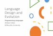 Language Design and Evolution - cs.millersville.edu