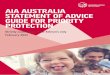 AIA AUSTRALIA STATEMENT OF ADVICE GUIDE FOR PRIORITY 