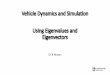 Vehicle Dynamics and Simulation Using Eigenvalues and 