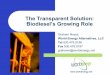 Presentation: The Transparent Solution: Biodiesel’s 