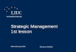 Strategic Management 1st lesson - My LIUC
