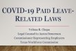 COVID-19 PAID LEAVE RELATED LAWS - Texas