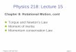 Physics 218: Lecture 15