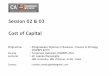 Session 02 & 03 Cost of Capital