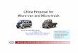 China Proposal for Micro-van and Micro-truck