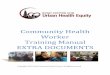 Community Health Worker Training Manual EXTRA DOCUMENTS