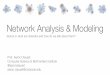 Network Analysis & Modeling