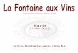 Tarif - Fontaine Aux Vins
