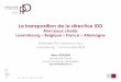 La transposition de la directive IDD - Philippe & Partners