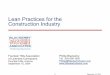 Lean Practices for the Construction Industry
