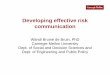 Developing effective risk communication