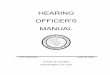 HEARING OFFICER'S MANUAL