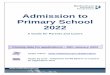 Admission to Primary School 2022 - rotherham.gov.uk
