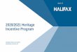 2020/2021 Heritage Incentive Program - Halifax
