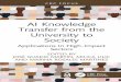 AI Knowledge Transfer from the University to Society