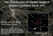 The Distribution of Stellar Mass in Galaxy Clusters since z 1